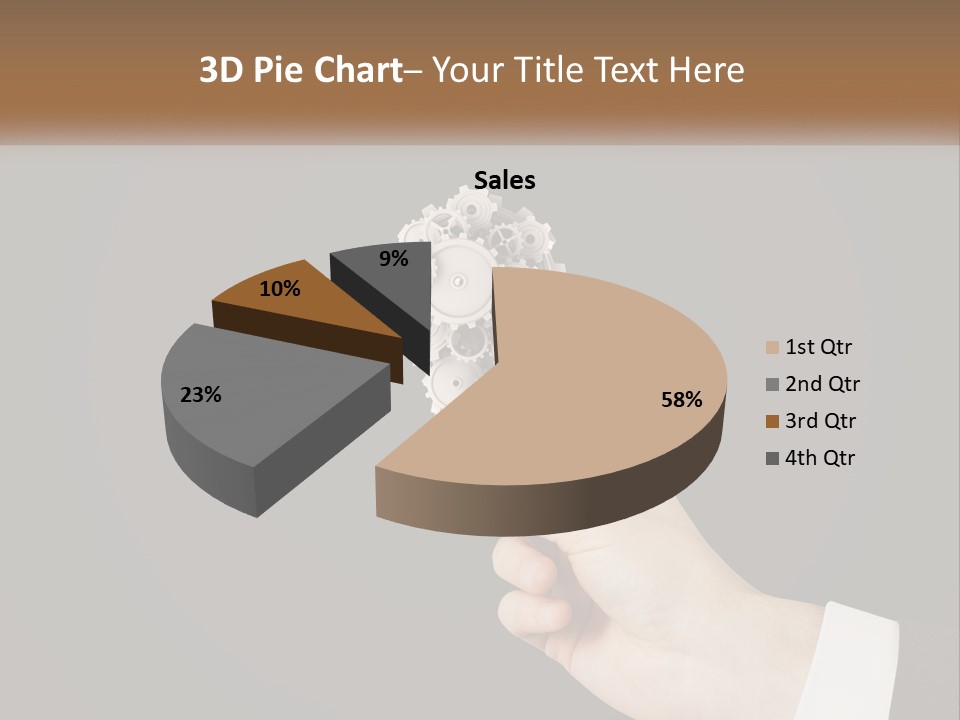 A Person Holding A Mechanical Device In Their Hand PowerPoint Template