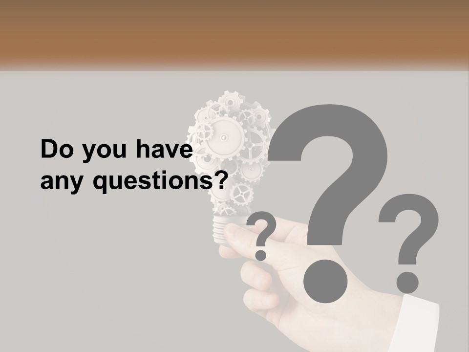 A Person Holding A Mechanical Device In Their Hand PowerPoint Template