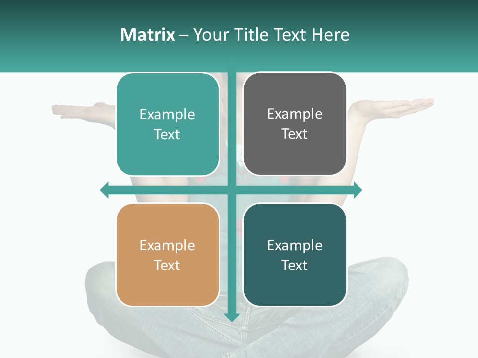 A Woman Sitting In The Middle Of A Yoga Pose PowerPoint Template