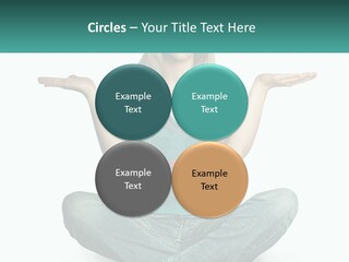 A Woman Sitting In The Middle Of A Yoga Pose PowerPoint Template