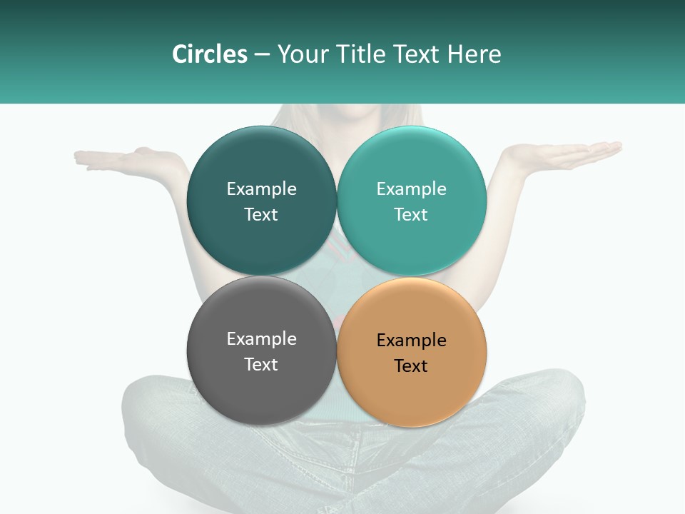 A Woman Sitting In The Middle Of A Yoga Pose PowerPoint Template
