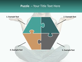 A Woman Sitting In The Middle Of A Yoga Pose PowerPoint Template