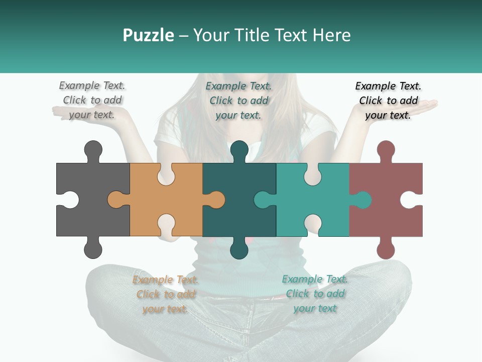 A Woman Sitting In The Middle Of A Yoga Pose PowerPoint Template