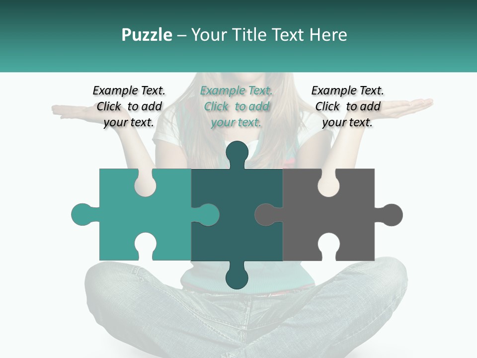 A Woman Sitting In The Middle Of A Yoga Pose PowerPoint Template