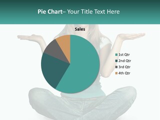 A Woman Sitting In The Middle Of A Yoga Pose PowerPoint Template