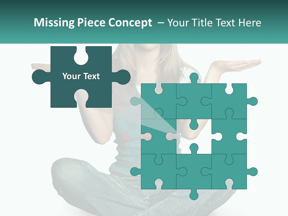 A Woman Sitting In The Middle Of A Yoga Pose PowerPoint Template