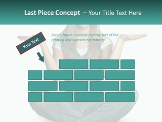 A Woman Sitting In The Middle Of A Yoga Pose PowerPoint Template