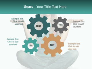 A Woman Sitting In The Middle Of A Yoga Pose PowerPoint Template