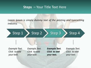 A Woman Sitting In The Middle Of A Yoga Pose PowerPoint Template