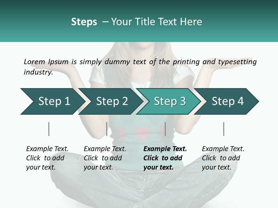 A Woman Sitting In The Middle Of A Yoga Pose PowerPoint Template