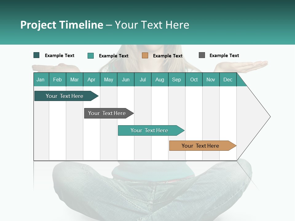 A Woman Sitting In The Middle Of A Yoga Pose PowerPoint Template