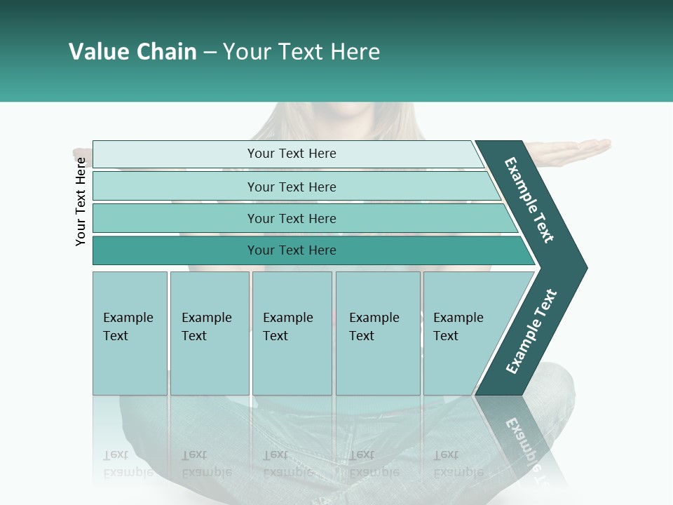 A Woman Sitting In The Middle Of A Yoga Pose PowerPoint Template