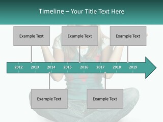 A Woman Sitting In The Middle Of A Yoga Pose PowerPoint Template