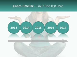 A Woman Sitting In The Middle Of A Yoga Pose PowerPoint Template
