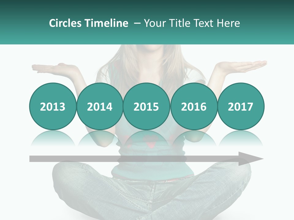 A Woman Sitting In The Middle Of A Yoga Pose PowerPoint Template