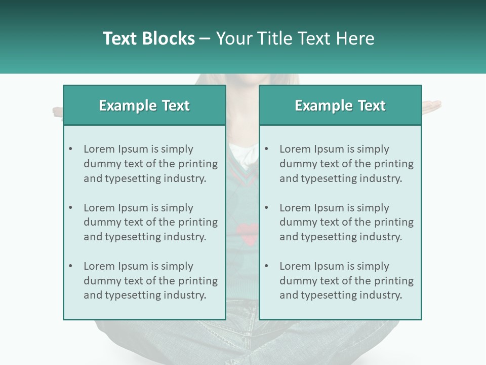 A Woman Sitting In The Middle Of A Yoga Pose PowerPoint Template