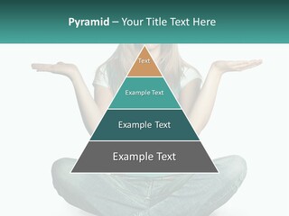 A Woman Sitting In The Middle Of A Yoga Pose PowerPoint Template