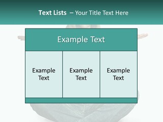 A Woman Sitting In The Middle Of A Yoga Pose PowerPoint Template