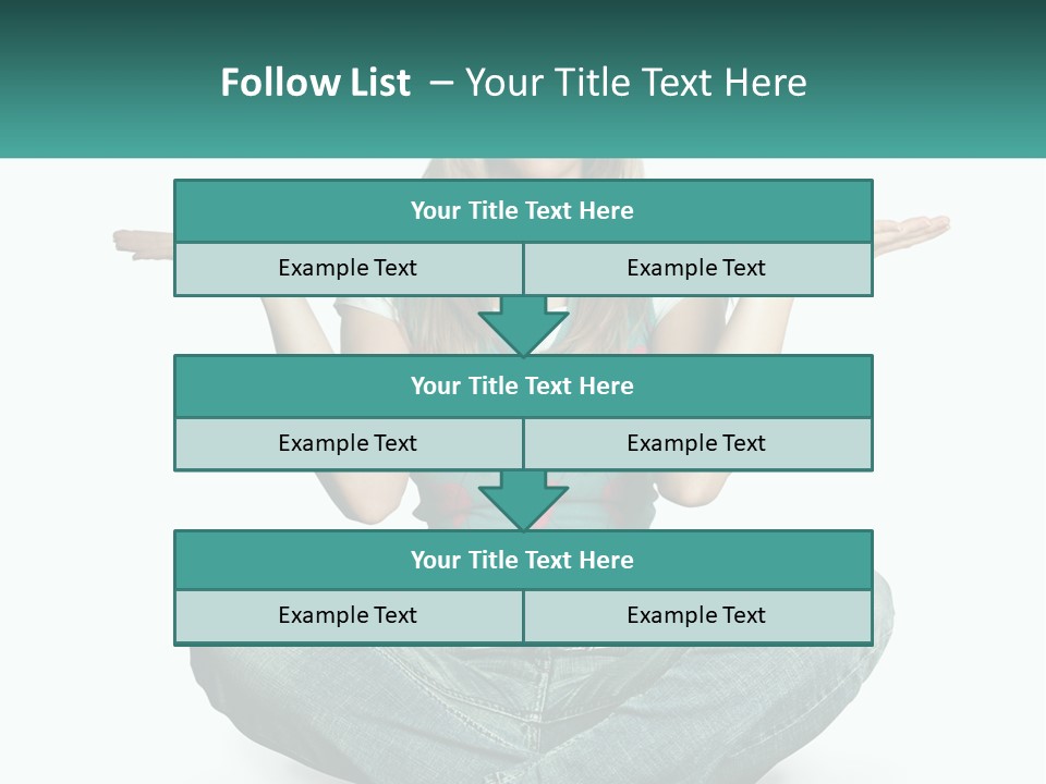 A Woman Sitting In The Middle Of A Yoga Pose PowerPoint Template