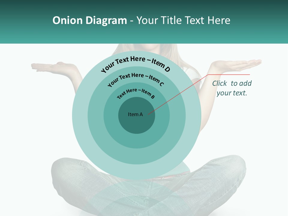 A Woman Sitting In The Middle Of A Yoga Pose PowerPoint Template