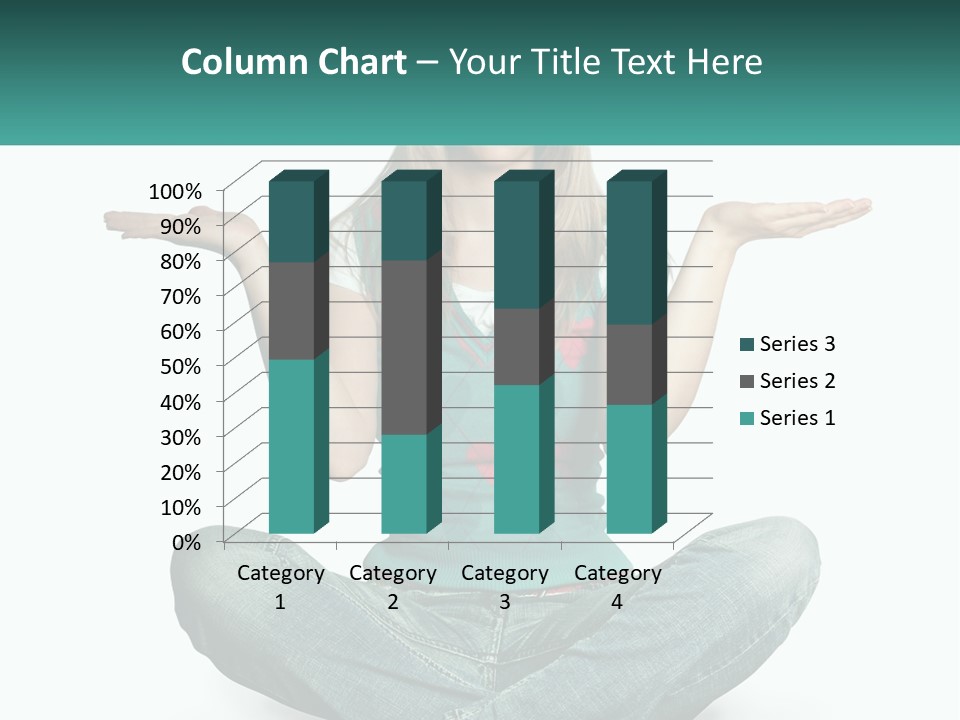 A Woman Sitting In The Middle Of A Yoga Pose PowerPoint Template