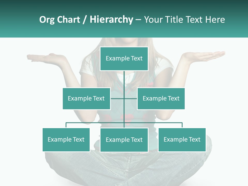 A Woman Sitting In The Middle Of A Yoga Pose PowerPoint Template