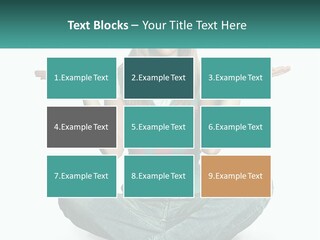 A Woman Sitting In The Middle Of A Yoga Pose PowerPoint Template