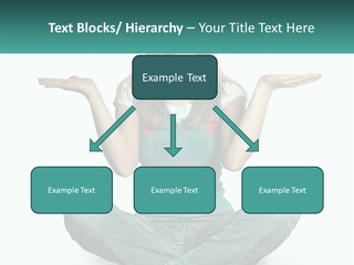 A Woman Sitting In The Middle Of A Yoga Pose PowerPoint Template