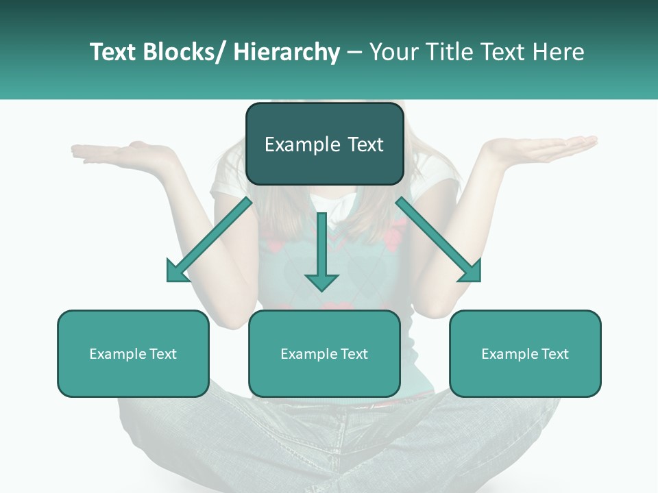 A Woman Sitting In The Middle Of A Yoga Pose PowerPoint Template