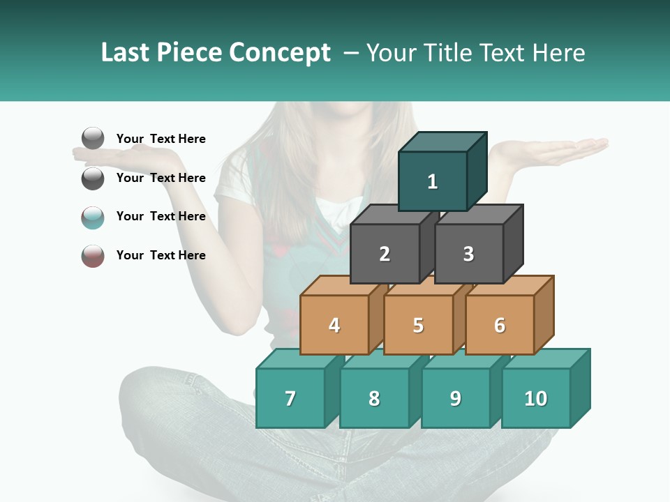 A Woman Sitting In The Middle Of A Yoga Pose PowerPoint Template