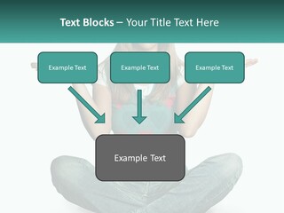 A Woman Sitting In The Middle Of A Yoga Pose PowerPoint Template