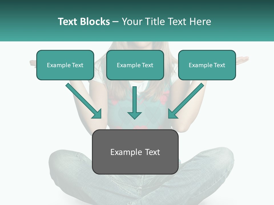 A Woman Sitting In The Middle Of A Yoga Pose PowerPoint Template