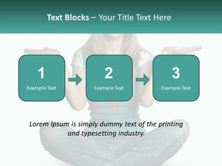 A Woman Sitting In The Middle Of A Yoga Pose PowerPoint Template