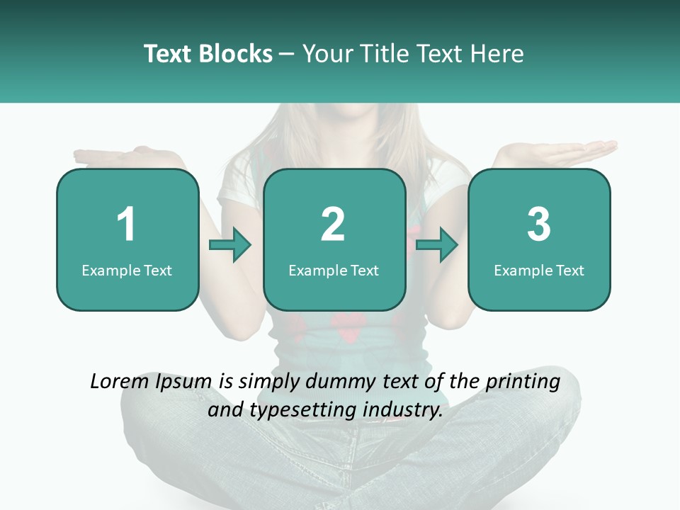 A Woman Sitting In The Middle Of A Yoga Pose PowerPoint Template