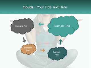 A Woman Sitting In The Middle Of A Yoga Pose PowerPoint Template