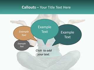 A Woman Sitting In The Middle Of A Yoga Pose PowerPoint Template