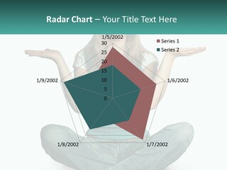 A Woman Sitting In The Middle Of A Yoga Pose PowerPoint Template