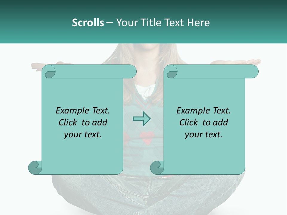 A Woman Sitting In The Middle Of A Yoga Pose PowerPoint Template