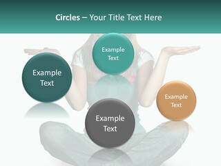 A Woman Sitting In The Middle Of A Yoga Pose PowerPoint Template