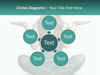 A Woman Sitting In The Middle Of A Yoga Pose PowerPoint Template