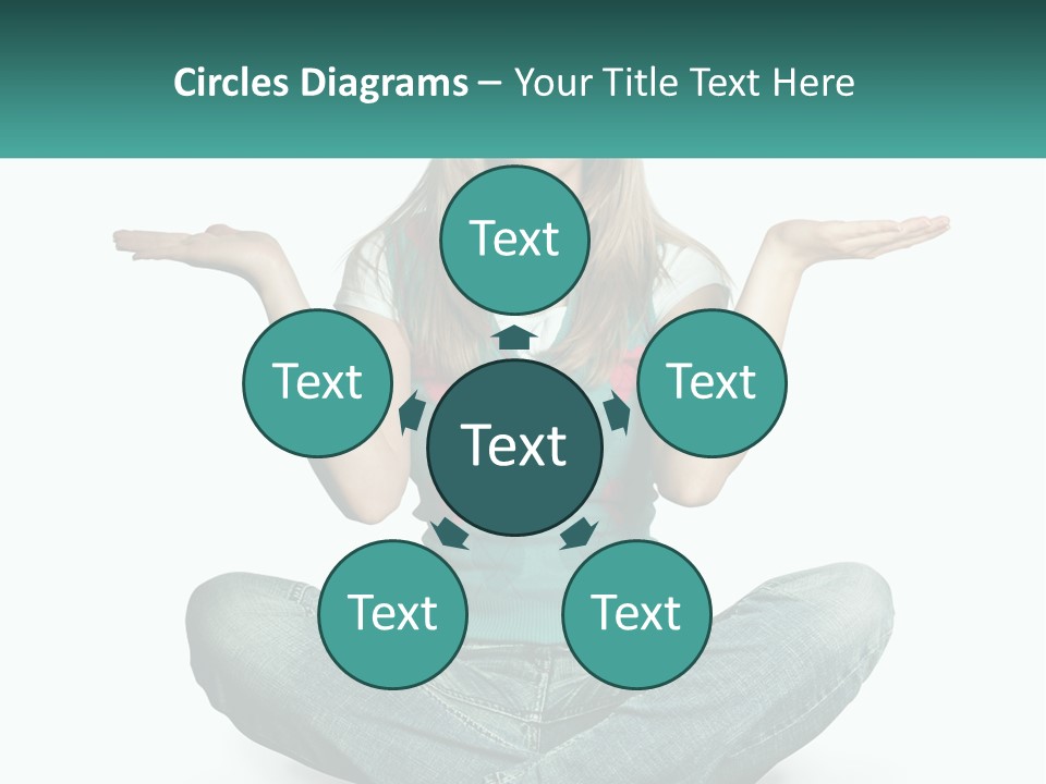 A Woman Sitting In The Middle Of A Yoga Pose PowerPoint Template