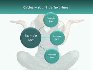 A Woman Sitting In The Middle Of A Yoga Pose PowerPoint Template