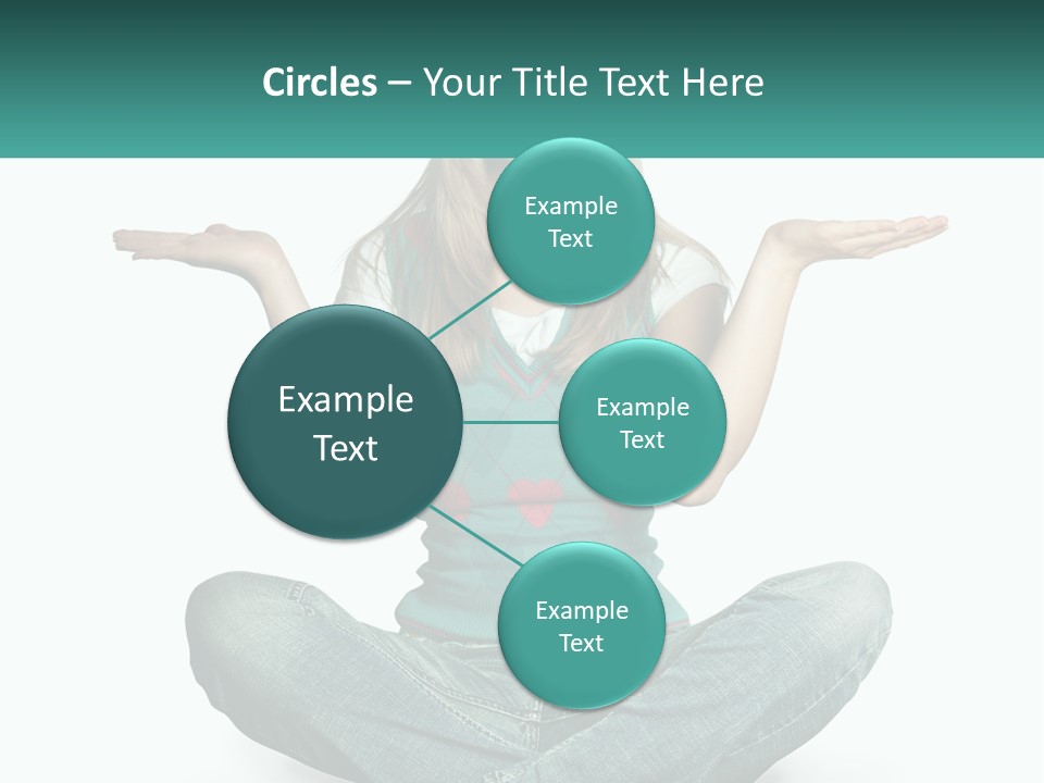 A Woman Sitting In The Middle Of A Yoga Pose PowerPoint Template
