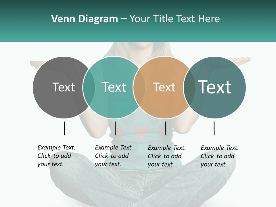 A Woman Sitting In The Middle Of A Yoga Pose PowerPoint Template