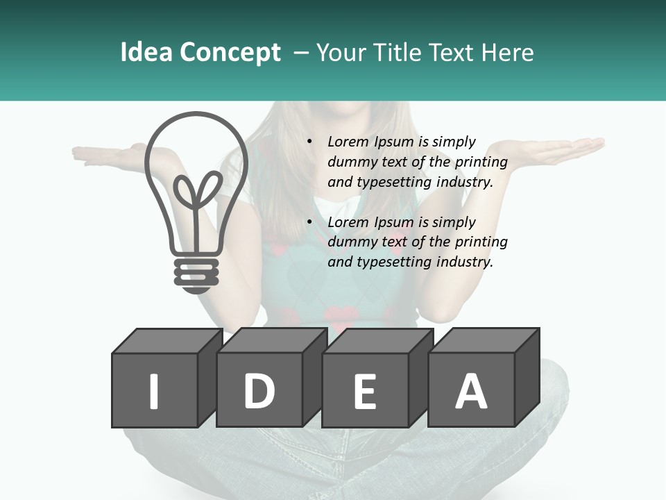 A Woman Sitting In The Middle Of A Yoga Pose PowerPoint Template