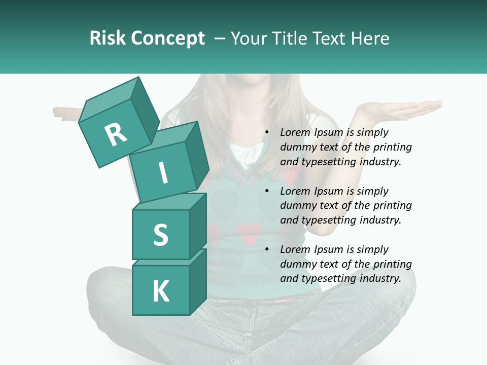 A Woman Sitting In The Middle Of A Yoga Pose PowerPoint Template