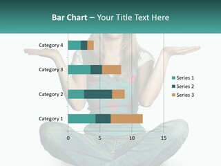 A Woman Sitting In The Middle Of A Yoga Pose PowerPoint Template
