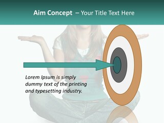 A Woman Sitting In The Middle Of A Yoga Pose PowerPoint Template