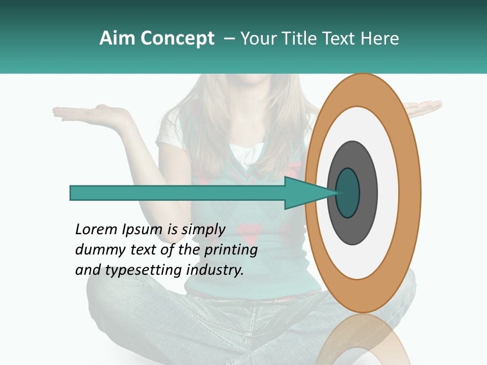 A Woman Sitting In The Middle Of A Yoga Pose PowerPoint Template