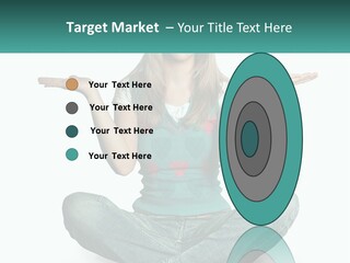 A Woman Sitting In The Middle Of A Yoga Pose PowerPoint Template